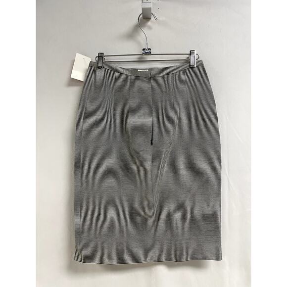 SERGE & REAL Textured Striped A-Line Skirt High Rise in Black White Women's S - Picture 3 of 7